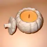 A Rustic Pumpkin Jesmonite Candle