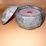 A Sculpted Moon Jesmonite Candle