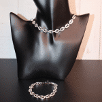 Luxury Evening Zircon Necklace & bracelet Plated in Radium