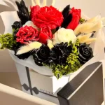 Black & Red Flowers Candle Box - Image 2