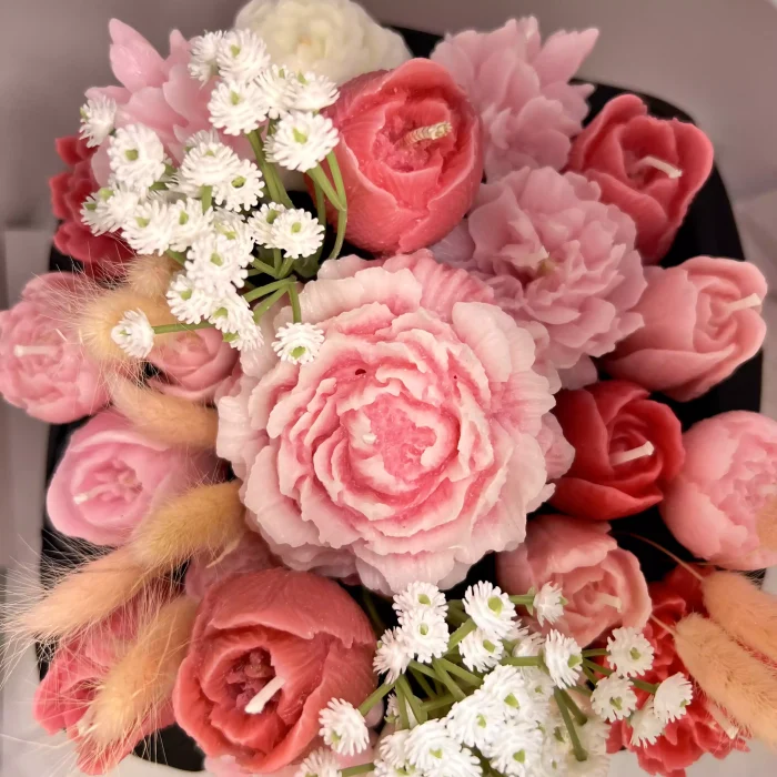 Blush Pink Flowers Candle Box - Image 3