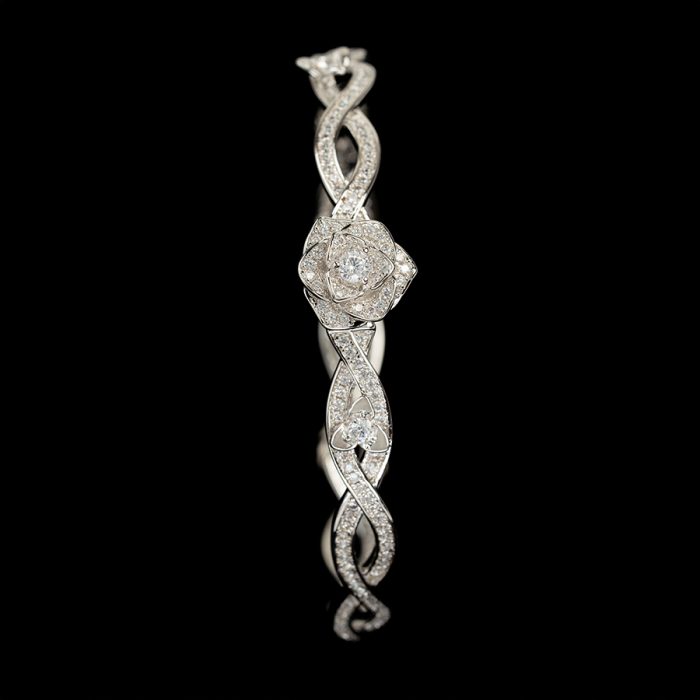 Chic Women's Bangle Rhodium Plated - Image 2