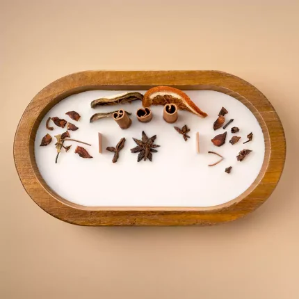 Citrus and Herbs Wooden Candle