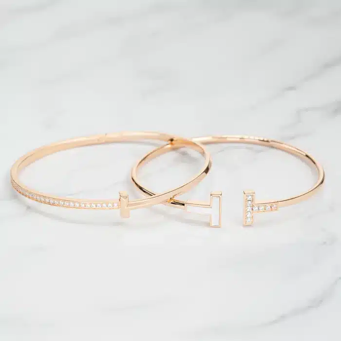 DSC00352 copy Set of Fritillaria & Zircon Bangle 18K Gold Plated - Image 1