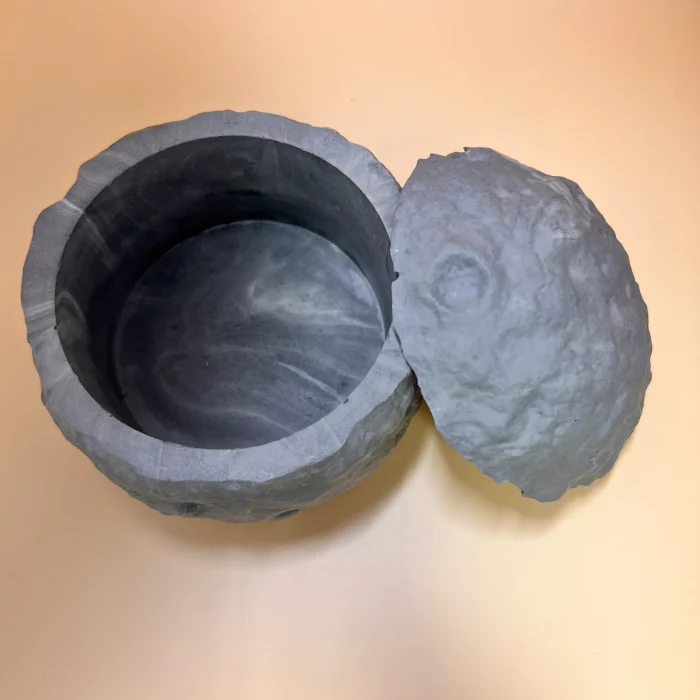 Decorative Sculpted Moon Jesmonite - Image 3