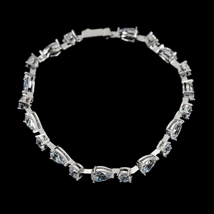 Eclipse Zircon Bracelet Plated in Rhodium - Image 2