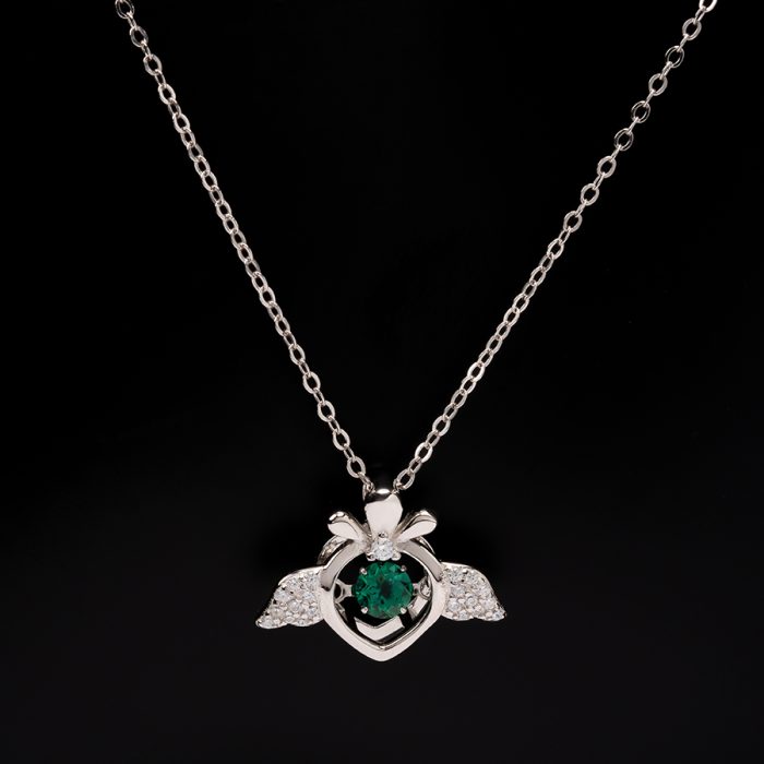 Emerald Beetle Necklace Radium Plated - Image 2