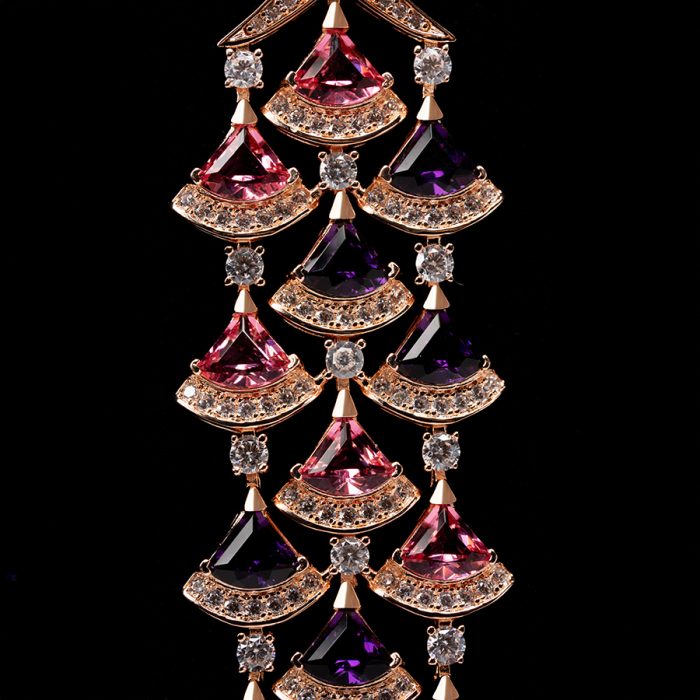 Handmade Triangle Set Plated in 18K Rose Gold - Image 3