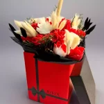 Love Red Flowers Candle Box