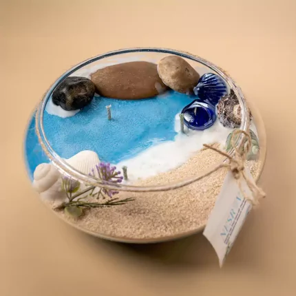 Maldives beach candle 01