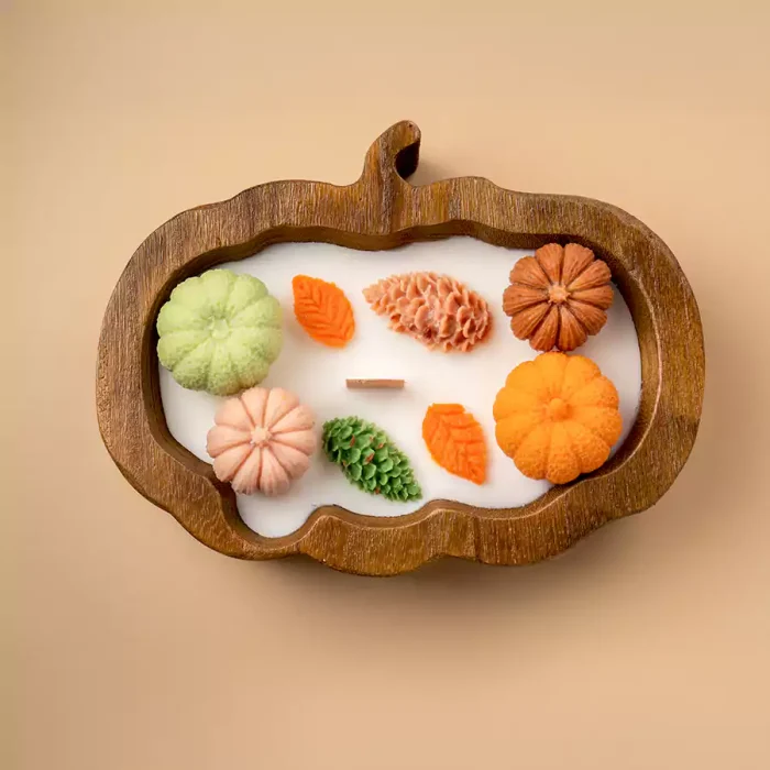 Pumpkin wooden candle Pumpkin Wooden Candle