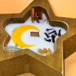 Ramadan Star Wooden Candle - Image 3