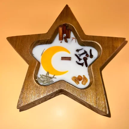 Ramadan Star Wooden Candle