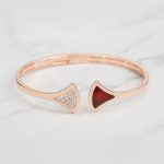 Red Cameo Grace Bangle 18K Gold Plated