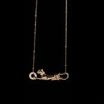 Women’s Black Leopard Necklace 18K Gold Plated