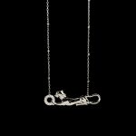 Women’s Black Leopard Necklace Radium Plated