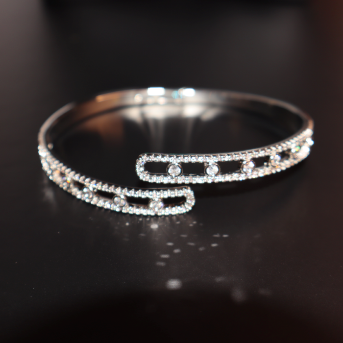 Twist Elegance Crystal Bangle & Ring Set - Image 3